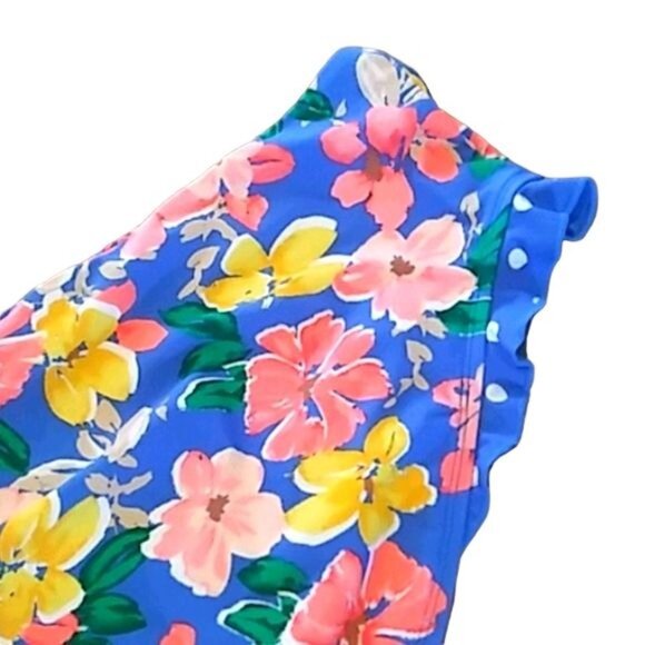 Time & Tru Womens Floral Bikini Bottom With Ruffle Detail Size Large (12-14) - Picture 8 of 9